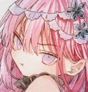 【アナログ手描きイラスト】オリジナル【水彩 色紙（21×18cm）】</a></h3>
                        