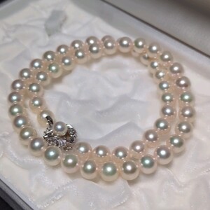 【テリ最高】アコヤ真珠 7.5-8.0mm 44cm ホワイト ネックレス 本真珠 アクセサリー SILVER pearl あこや パール</a></h3>
                        
                        